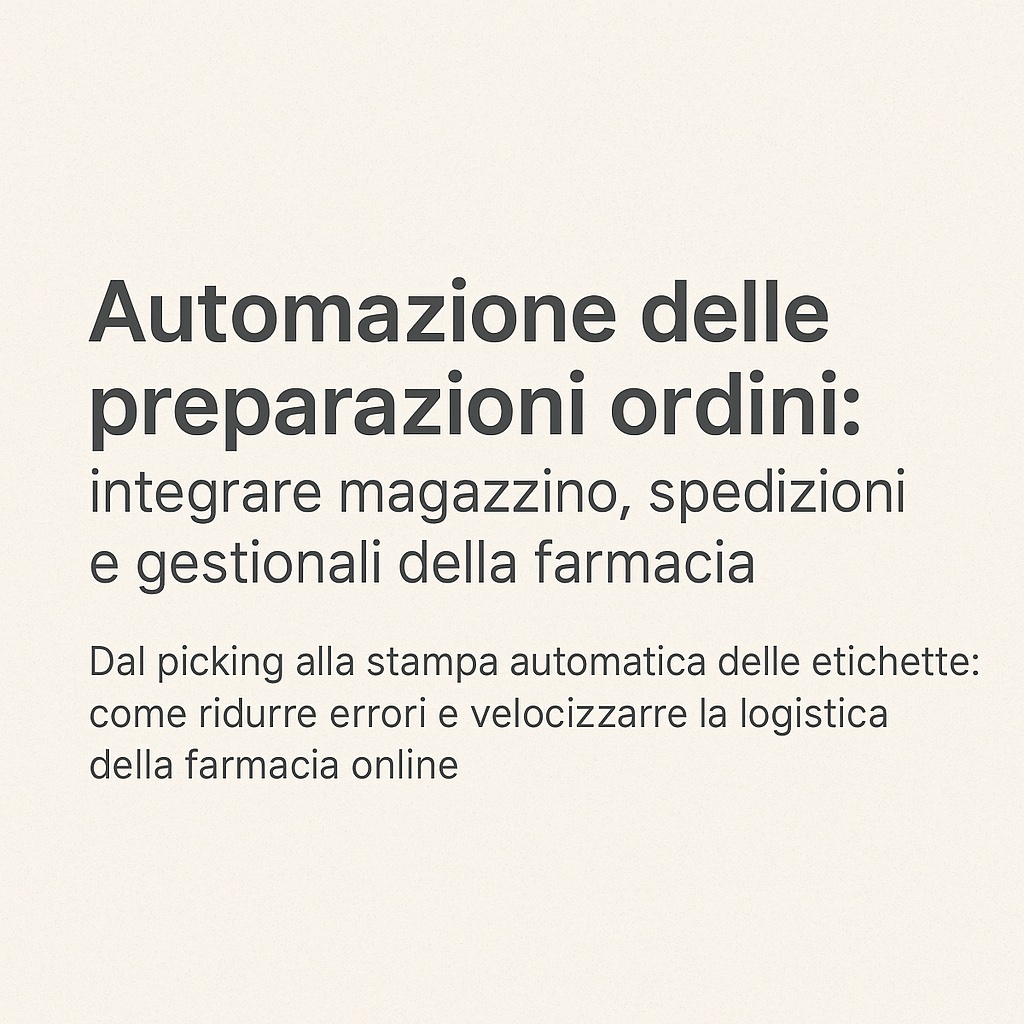 automazione nella preparazione degli ordini