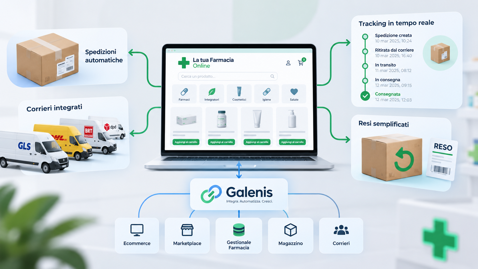 Ecosistema logistico farmacia online