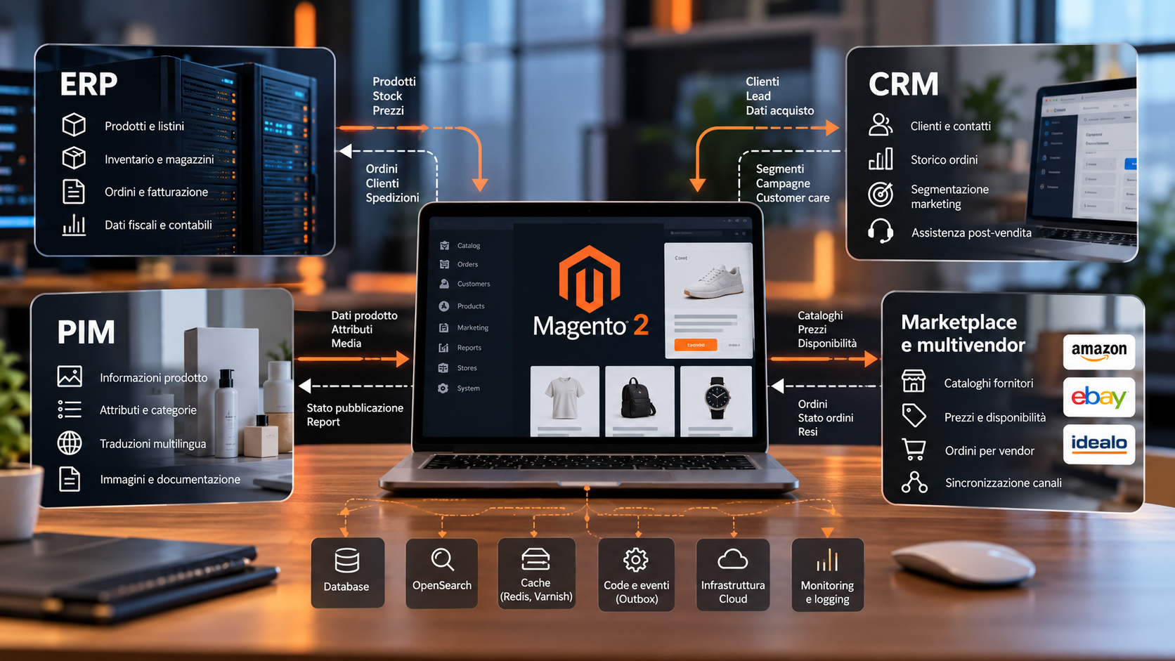Integrazione magento 2 tra sistemi erp pim